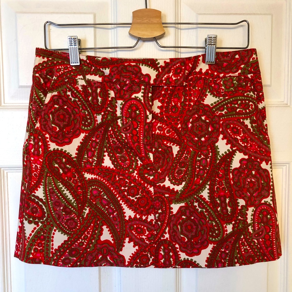 J. Crew Paisley Mini Skirt